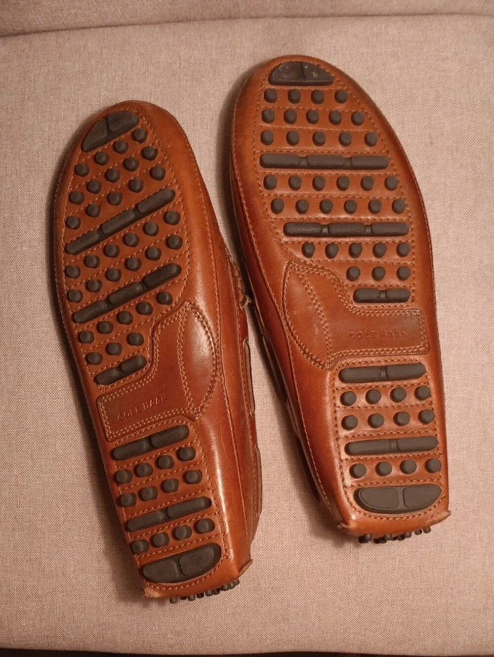 Cole Haan Men’s Tan Brown Leather Driving Shoes